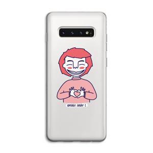 Hartje: Samsung Galaxy S10 4G Transparant Hoesje