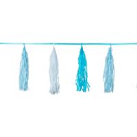 Kwast tassel slinger blauw 3 meter