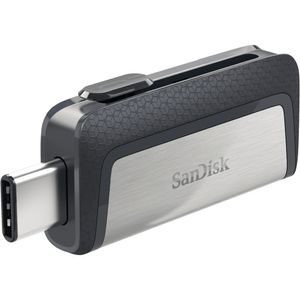 SanDisk Ultra Dual Drive USB Type-C USB flash drive 128 GB USB Type-A / USB Type-C 3.2 Gen 1 (3.1 Gen 1) Zwart, Zilver