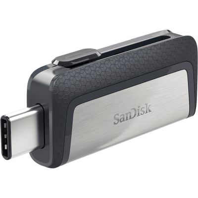 SanDisk Ultra Dual Drive USB Type-C USB flash drive 128 GB USB Type-A / USB Type-C 3.2 Gen 1 (3.1 Gen 1) Zwart, Zilver