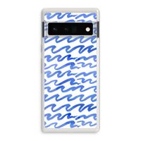 Blauwe golven: Google Pixel 6 Pro Transparant Hoesje Blauwe golven: Google Pixel 6 Pro Transparant Hoesje