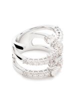 Yeprem bague en or blanc 18ct sertie de diamants - Argent