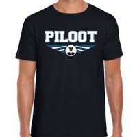 Piloot t-shirt zwart heren - Beroepen shirt