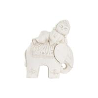 Decoratieve figuren DKD Home Decor Verouderde afwerking Olifant Wit Orientaals Magnesium (42 x 24 x 46 cm)