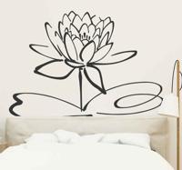 Bloemen stickers Minimalistische lotus