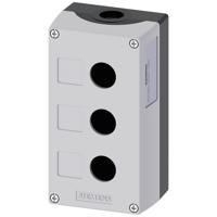 Enclosure for command devices, 22 mm, round, plastic, gray, 3 command