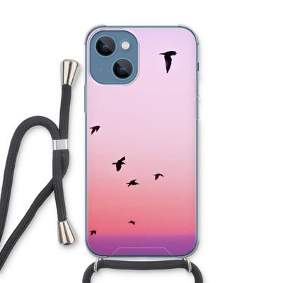 Fly away: iPhone 13 Transparant Hoesje met koord