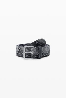 Denim riem zigzag - BLUE - 95