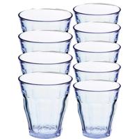 Duralex Picardie - set 12x glazen - 250 ml en 310 ml - blauw