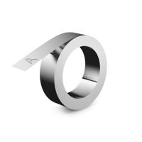 Relieftape dymo niet klevend aluminium 12mm zilver | 10 stuks