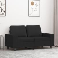 Tweezitsbank 120 cm stof zwart