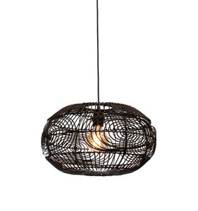 GOOD&MOJO Hanglamp 'Madeira' Rotan, 48cm, kleur Zwart