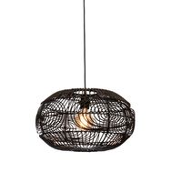 GOOD&MOJO Hanglamp 'Madeira' Rotan, 48cm, kleur Zwart