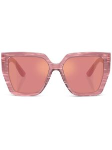 Dolce & Gabbana Eyewear abstract-print oversize-frame sunglasses - Rose