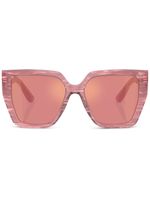 Dolce & Gabbana Eyewear abstract-print oversize-frame sunglasses - Rose - thumbnail