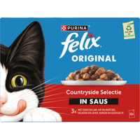 FELIX® Original Gevogelte Selectie in Saus Kattenvoer 12x85g bij Jumbo