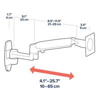Ergotron LX Series LX Wall Monitor Arm flat panel bureau steun 86,4 cm (34") Muur Wit - thumbnail