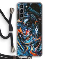Black Unicorn: Samsung Galaxy S21 Transparant Hoesje met koord