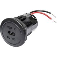 ProCar Power USB-C inbouwstopcontact PD/QC 60 watt zonder LED 12 V, 24 V ProCar Power USB-C inbouwstopcontact PD/QC 60 watt zonder LED 12 V, 24 V