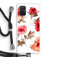 Roosjes: Samsung Galaxy A71 Transparant Hoesje met koord