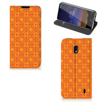 Nokia 2.2 Hoesje met Magneet Batik Oranje