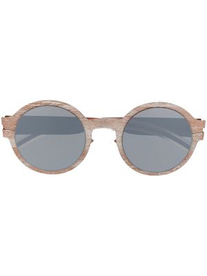 Mykita lunettes de soleil à monture ronde - Marron
