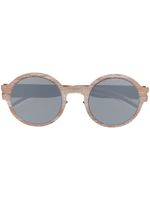 Mykita lunettes de soleil à monture ronde - Marron