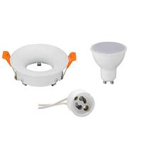 Energiezuinige LED Inbouwspot Set - GU10 Fitting - Ø85mm - Mat Wit - 4W - 6400K Koud Wit
