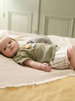 2-delige katoenen set voor jongens kaki