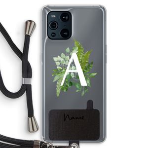 Green Brush: Oppo Find X3 Transparant Hoesje met koord