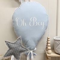 Dolly Ballon Decoratie Oh Boy Blauw - thumbnail