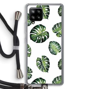Tropische bladeren: Samsung Galaxy A42 5G Transparant Hoesje met koord