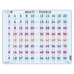 Selecta Larsen legpuzzel leren rekenen - tafels, 80st.