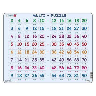 Selecta Larsen legpuzzel leren rekenen - tafels, 80st.