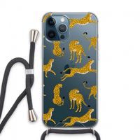 Luipaard: iPhone 13 Pro Max Transparant Hoesje met koord