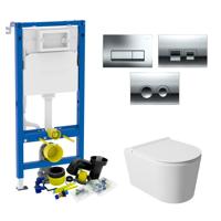 Geberit UP100 Toiletset set73 Salenzi Civita met Delta Drukplaat