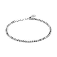 Schakelarmband gourmet chain - Stainless steel - Zilver