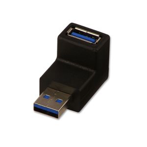 Lindy 71260 tussenstuk voor kabels USB A Zwart