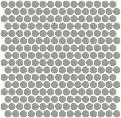 Mozaïek tegels Penny Grijs Mat 31,5x29,1 - Rond Wand en vloer Geglazuurde porseleinen steengoed