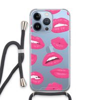 Bite my lip: iPhone 13 Pro Transparant Hoesje met koord