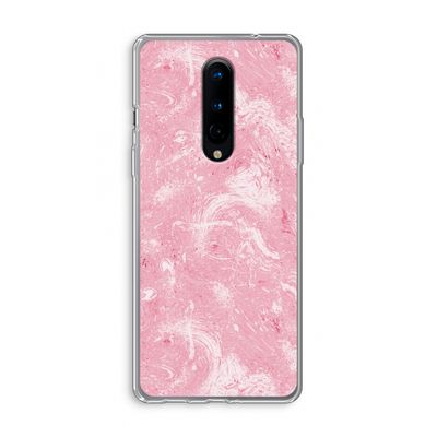 Abstract Painting Pink: OnePlus 8 Transparant Hoesje