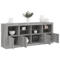 Dressoir met LED-verlichting 163x37x67 cm grijs sonoma eiken