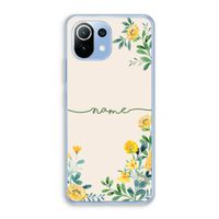 Gele bloemen: Xiaomi Mi 11 Lite Transparant Hoesje