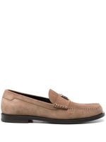 Dolce & Gabbana logo-plaque suede loafers - Marron