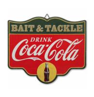 Coca-Cola Bait & Tackle Metalen Bord met Relief - 36 x 31cm