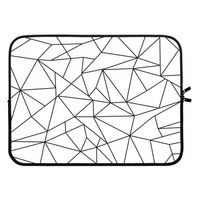 Geometrische lijnen zwart: Laptop sleeve 15 inch