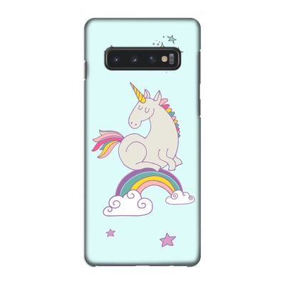Regenboog eenhoorn: Samsung Galaxy S10 4G Volledig Geprint Hoesje