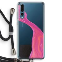 Paarse stroom: Huawei P20 Pro Transparant Hoesje met koord