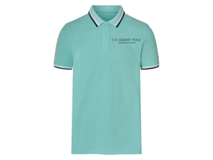Heren poloshirt (Lichtblauw, XXL)