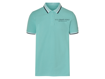 Heren poloshirt (Lichtblauw, L)